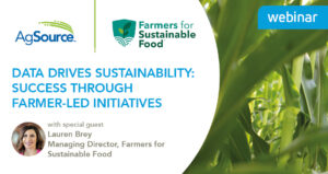 Image of data drives sustainability: success through farmer-lead initiatives webinar