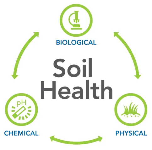 Soil Health Circular Logo With Icons
