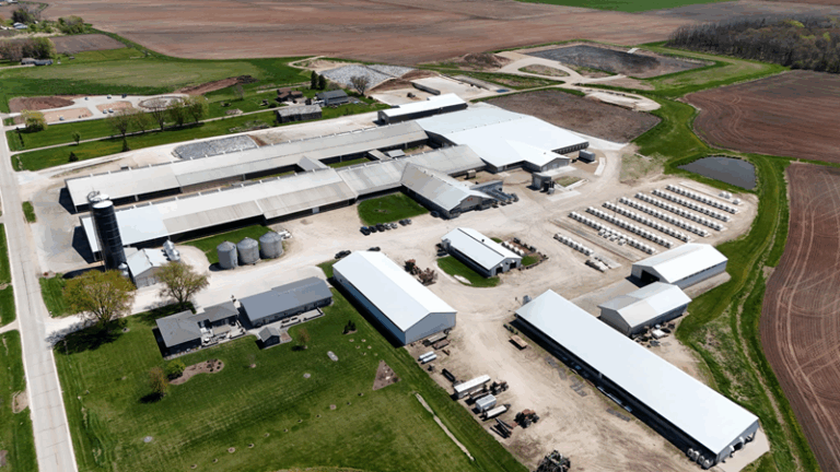 aerial image of Ruedinger farm